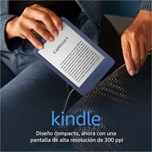 Kindle (versión de 2022) – El Kindle más ligero y compacto, ahora con una pantalla de alta resolución de 6 pulgadas y 300 ppi, y el doble de almacenamiento – Mezclilla