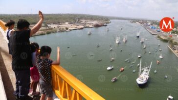 Procesión náutica de la virgen del Carmen en el sur de Tamaulipas