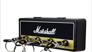 Marshall Jack rack 2,0 titular de la clave JCM800 amplificador de guitarra Guitarra clave llavero sostenedor del gancho de montaje en pared Homeware (Color: Pilgrim Ajuste del blanco)