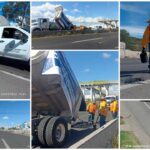 Cuadrillas estatales de Querétaro bachean carretera federal de Tequisquiapan a San Juan del Río –
