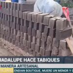Guadalupe hace tabiques de manera artesanal Tequisquiapan