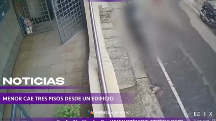 Video menor de edad cae de tercer piso se encuentra en estado delicado