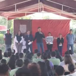 Dan banderazo de arranque a construcción de barda en Tele bachillerato en La Fuente